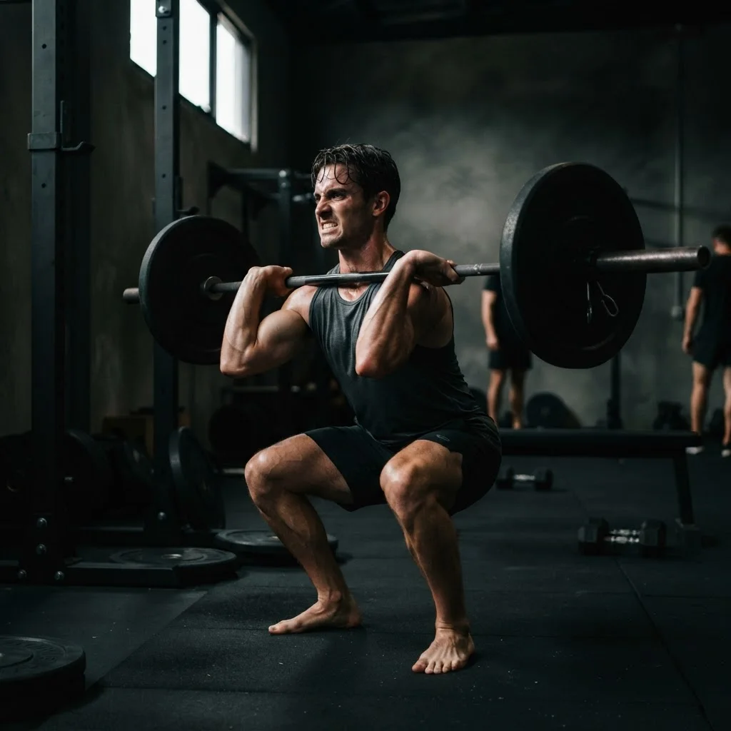 GIFTECH athlete strength training in a minimal gym