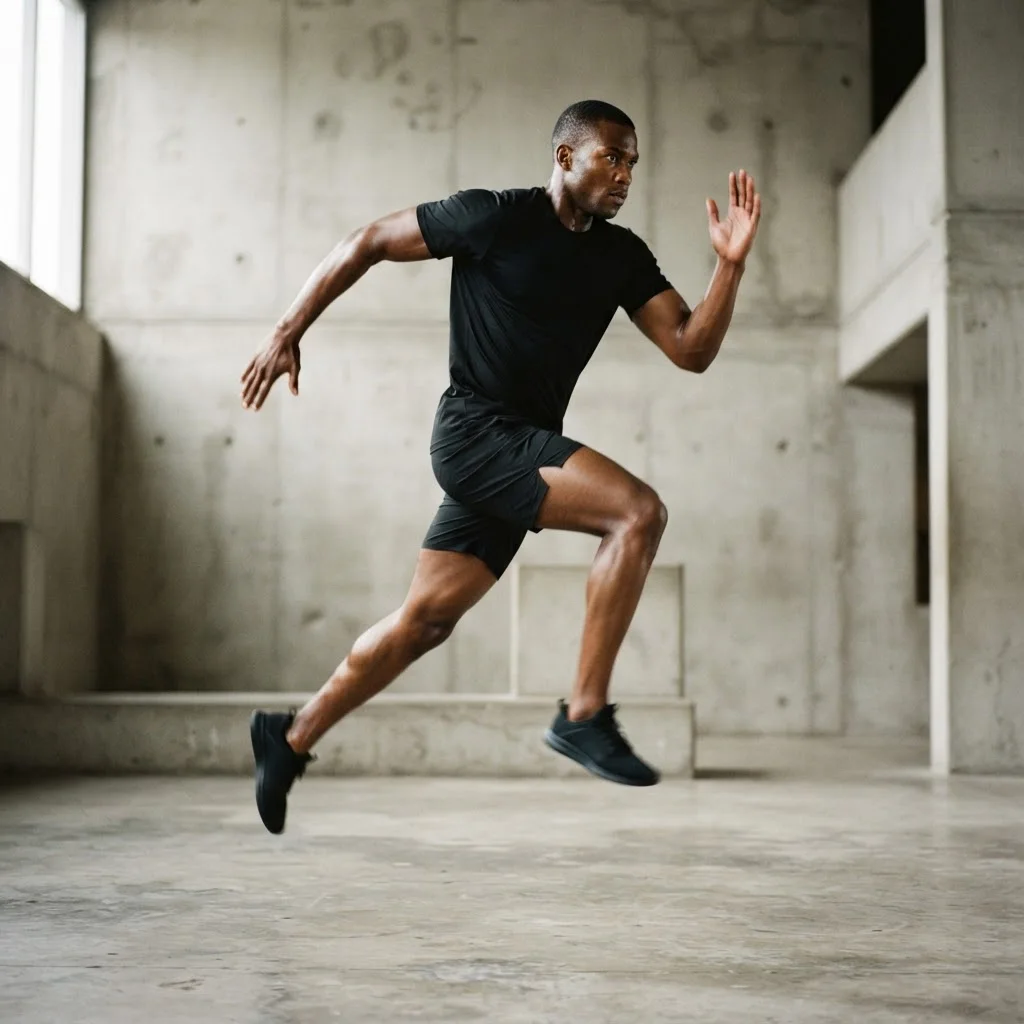 GIFTECH athlete mid-movement demonstrating the performance fit of the GIFTECH Core Training Tee