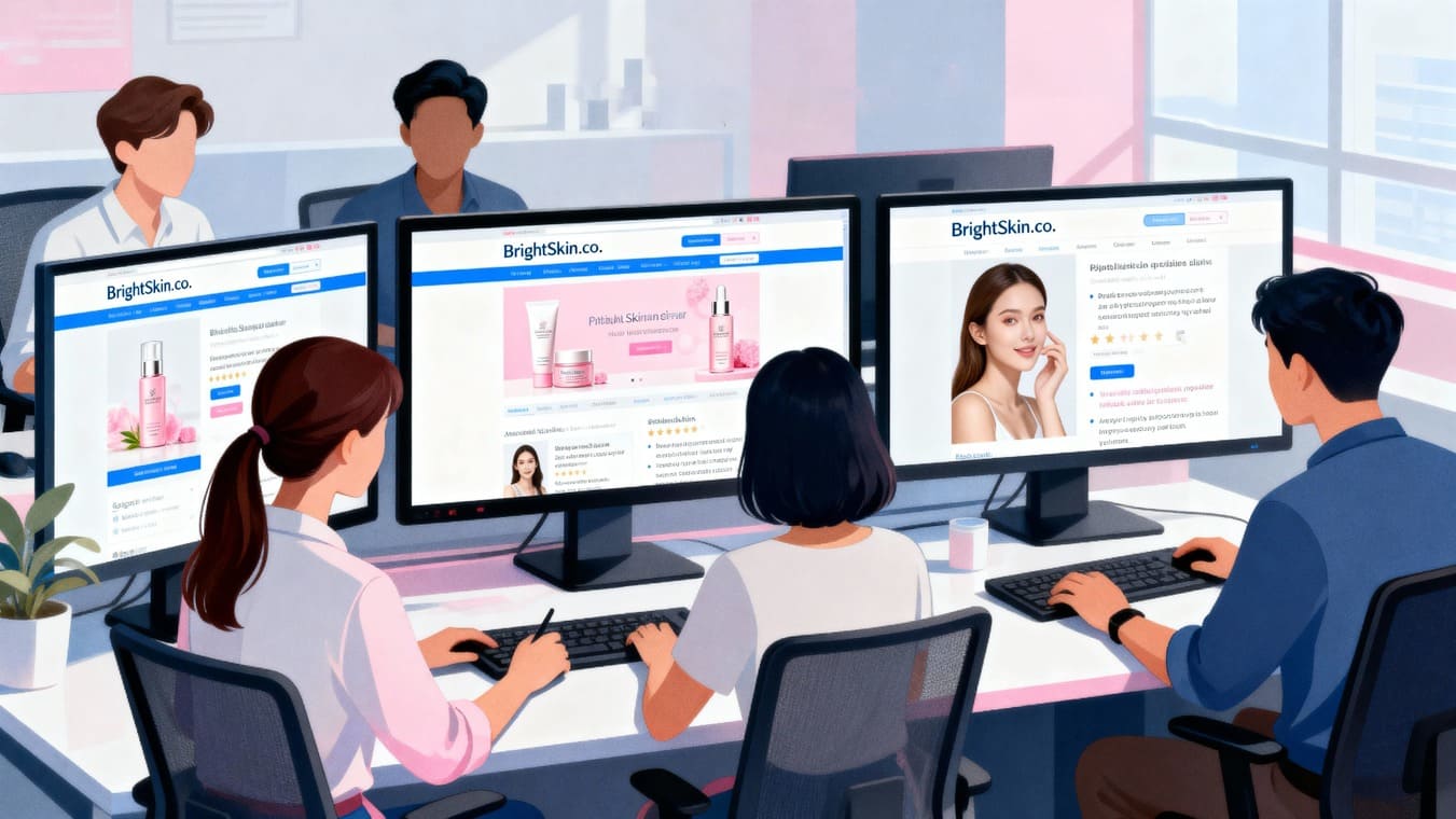 Optimasi SEO & Konten Marketplace BrightSkin.co